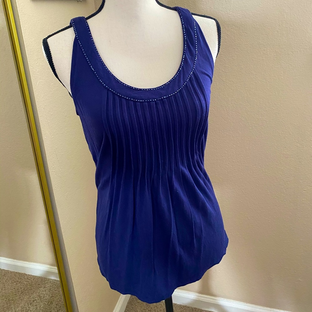Michael Kors small women’s beaded tank top blue